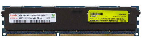Hynix 4GB (1x 4GB) DDR3-1333 PC3-10600 1.5V DR x4 ECC Registered 240-pin RDIMM RAM Module