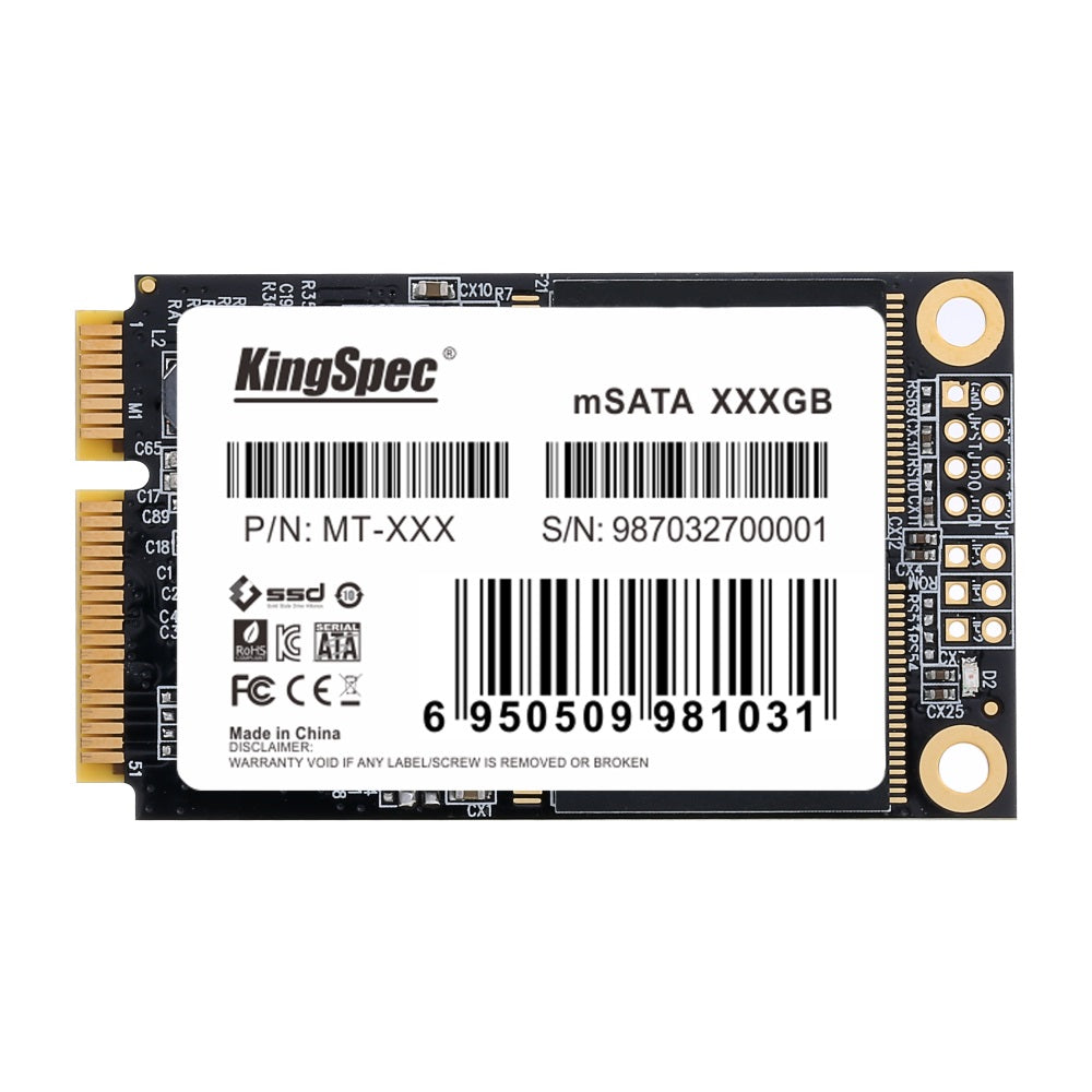 Kingspec 512GB 50mm mSATA Internal SSD –