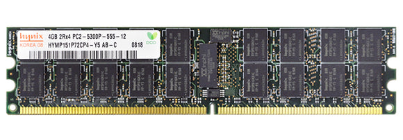 Hynix 4GB (1x 4GB) DDR2-667 PC2-5300 1.8V DR x4 ECC Registered 240-pin RDIMM RAM Module