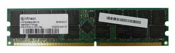 Infineon 2GB (1x 2GB) CL3 DDR-400 PC3200 2.5V DR x4 ECC Registered 184-pin RDIMM RAM Module