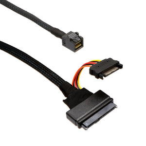 IOCREST U.2 (SFF-8639) to Mini-SAS (SFF-8643) 90cm Cable with 15-pin SATA power for 2.5" PCIe NVMe SSD