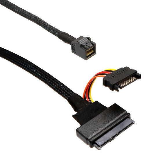IOCREST U.2 (SFF-8639) to Mini-SAS (SFF-8643) 90cm Cable with 15-pin SATA power for 2.5