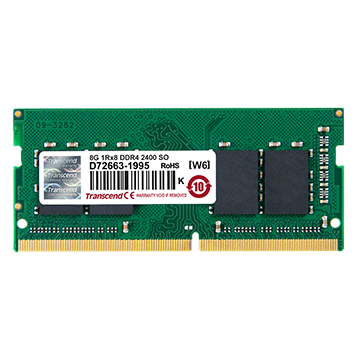 TRANSCEND 8GB (1x 8GB) CL17 DDR4-2400 PC4-19200 1.2V 260-pin SODIMM RAM Module