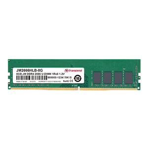 TRANSCEND 8GB (1x 8GB) CL19 DDR4-2666 PC4-21300 1.2V 288-pin UDIMM RAM Module