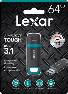 Lexar JumpDrive Tough 64GB USB 3.1 Flash Drive - Upto 150MB/s