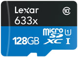 Lexar High Performance 633x 128GB microSDXC UHS-I Card - Upto 95MB/s U3 C10 V30