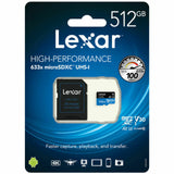 Lexar High Performance 633x 512GB microSDXC UHS-I Card - Upto 95MB/s U3 C10 V30