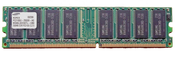 Samsung 256MB (1x 256MB) CL2.5 DDR-266 PC2100 2.5V SR x8 184-pin UDIMM RAM Module