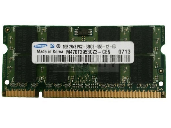 Samsung 1GB (1x 1GB) DDR2-667 PC2-5300 1.8V 200-pin SODIMM RAM Module