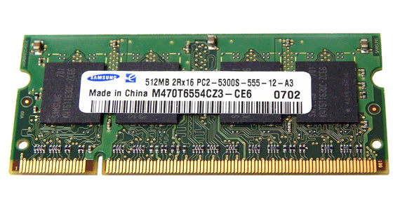 Samsung 512MB (1x 512MB) CL3 DDR2-400 PC2-3200 1.8V SR x16 200-pin SODIMM RAM Module
