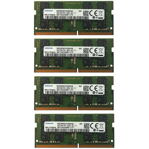 Samsung 128GB (4x 32GB) DDR4-2666 PC4-21300 1.2V DR x8 260-pin SODIMM RAM Kit