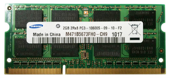 Samsung 2GB (1x 2GB) DDR3-1333 PC3-10600 1.5V DR x8 204-pin SODIMM RAM Module