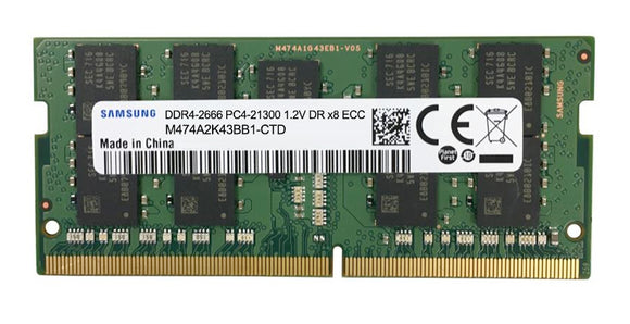Samsung 16GB (1x 16GB) DDR4-2666 PC4-21300 1.2V DR x8 ECC 260-pin SODIMM RAM Module