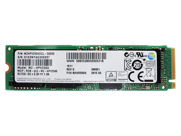Samsung SM951 256GB AHCI M.2 PCIe 3.0 x4 80mm (2280) Internal SSD - OEM