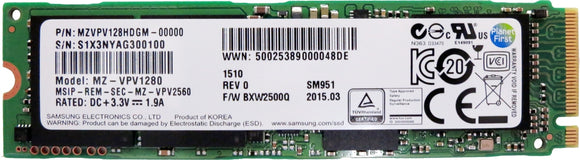 Samsung SM951 128GB NVMe M.2 PCIe 3.0 x4 80mm (2280) Internal SSD - OEM