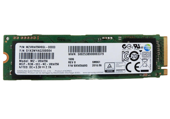 Samsung SM961 256GB NVMe M.2 PCIe 3.0 x4 80mm (2280) Internal SSD - OEM