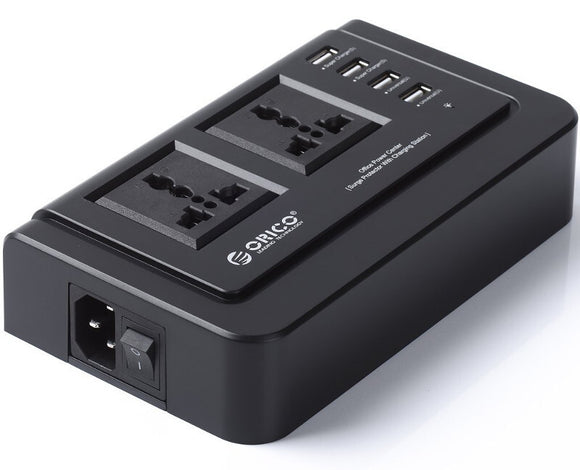 ORICO 2 AC Outlets and 4 USB Travel Power Board - Black (OPC-2A4U)