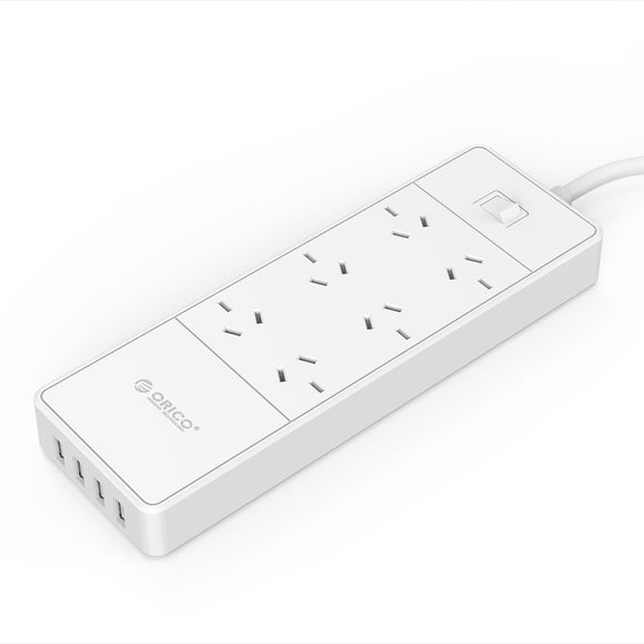 ORICO 6 AC Outlet Surge Protector with 4 USB 30W Smart Charger (OSD-6A4U-AU)