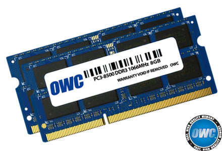 OWC 16GB (2x 8GB) DDR3-1066 PC3-8500 1.5V DR x8 204-pin SODIMM RAM Module for Mac (or PC)