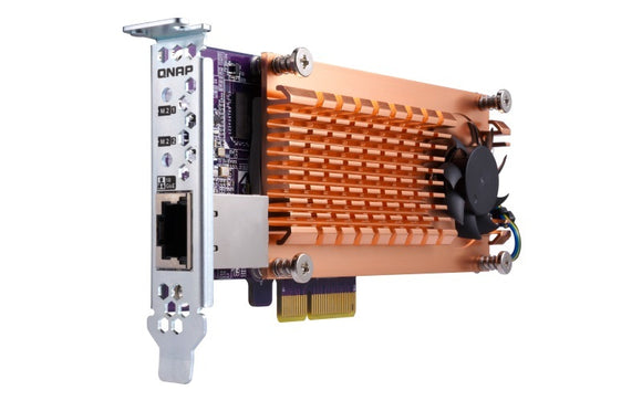 QNAP QM2-2S10G1T Dual M.2 2280 SATA SSD & Single-port 10GbE Expansion Card Low Profile Bracket for VioStor VS-2280-PRO+
