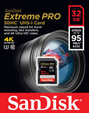 SanDisk Extreme Pro 32GB UHS-I U3 4K Video SD Card