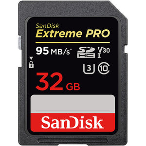 SanDisk Extreme Pro 32GB UHS-I U3 4K Video SD Card (new model)