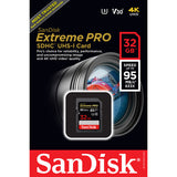 SanDisk Extreme Pro 32GB UHS-I U3 4K Video SD Card (new model)