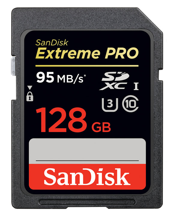 SanDisk Extreme Pro 128GB SD UHS-I U3 4K Video SD Card