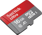 SanDisk Ultra 16GB UHS-I U1 Full HD Video microSD Card w/ SD Adapter