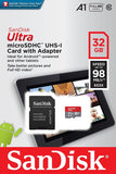 SanDisk Ultra 32GB UHS-I U1 Full HD Video microSD Card w/ SD Adapter