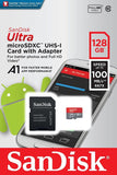 SanDisk Ultra 128GB UHS-I U1 Full HD Video microSD Card w/ SD Adapter