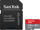 SanDisk Ultra 128GB UHS-I U1 Full HD Video microSD Card w/ SD Adapter