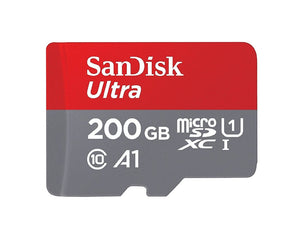 SanDisk Ultra 200GB UHS-I U1 Full HD Video microSD Card w/ SD Adapter