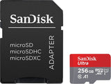 SanDisk Ultra 256GB UHS-I U1 Full HD Video microSD Card w/ SD Adapter