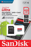 SanDisk Ultra 400GB UHS-I U1 Full HD Video microSD Card w/ SD Adapter
