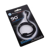 SilverStone Black 500mm 90 to 180 Degree Connector SATA III Cable With Locking Mechanism