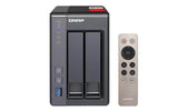 QNAP TS-251+-2G, NAS Server, 2 BAY, 2GB, CEL QC-2.0GHz, USB, GbE(2), TWR, 2YR