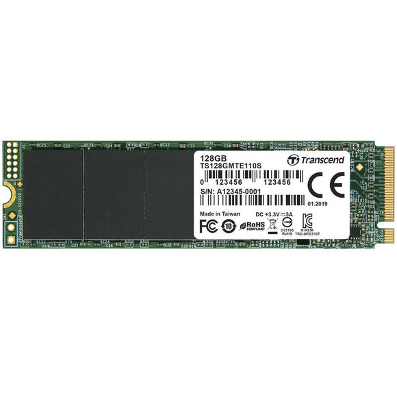 128GB Transcend NVME PCIe Gen3 x4 110S M.2 (2280) Internal SSD