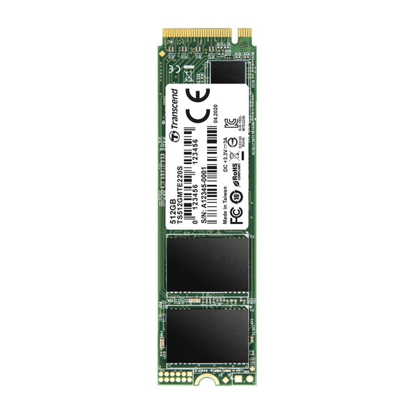 512GB Transcend NVME PCIe Gen3 x4 220S M.2 2280 Internal SSD w/ Dram