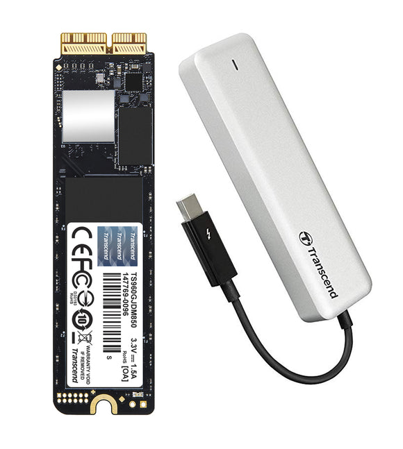 Transcend Jetdrive 855 960GB NVMe PCIe 3.0 x4 SSD for Mid 2013-2017 Macs (inc. tools and enclosure, High Sierra or above needed)