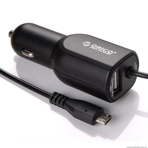 ORICO 2 Port USB Car Charger Compact 1x5V2 4A 1x5V1.5A BK