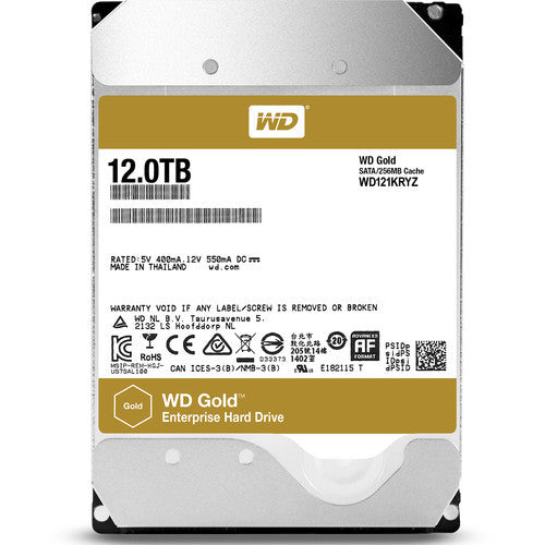 WD Gold 12TB 7200 RPM 256MB Cache SATA 6.0 Gb/s 3.5