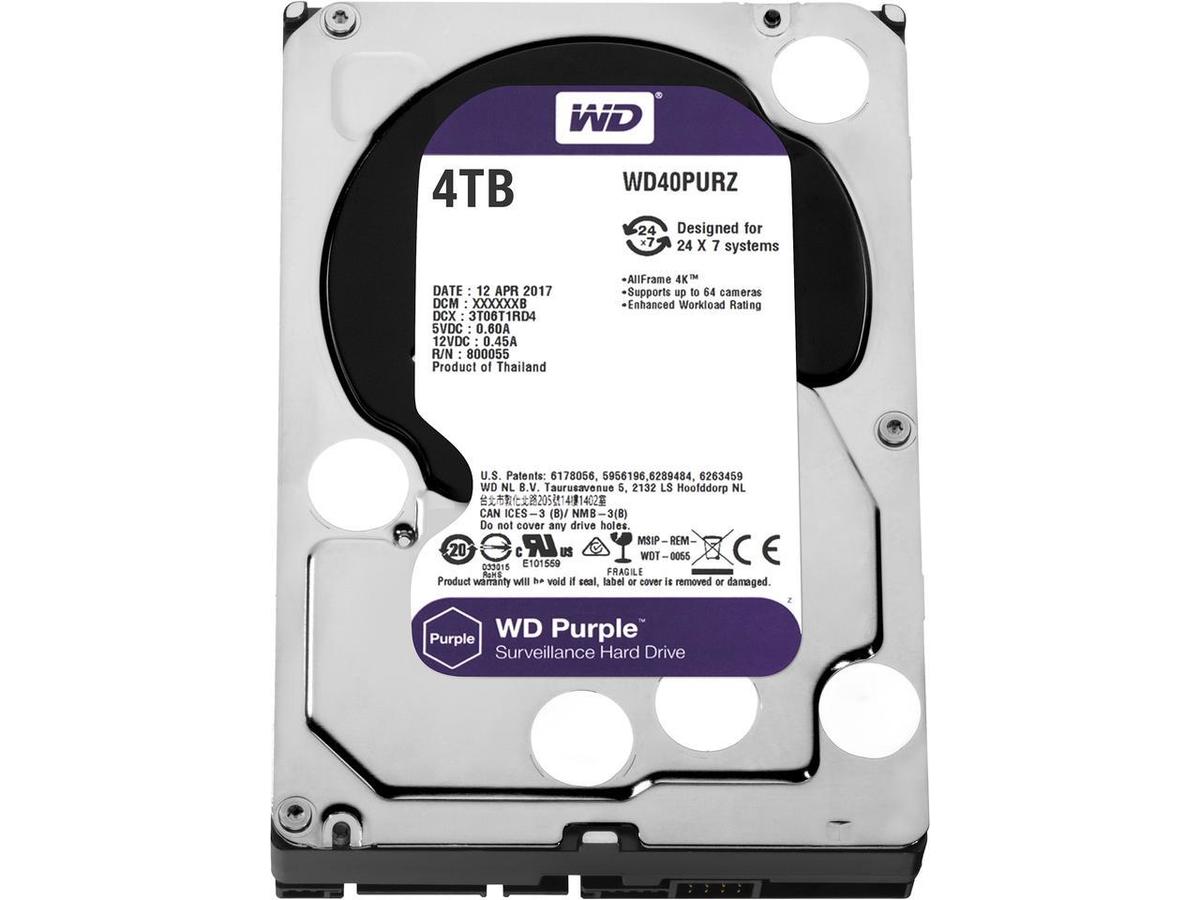WD Purple 4TB 5400RPM 64MB Cache SATA 6.0Gb/s 3.5-inch