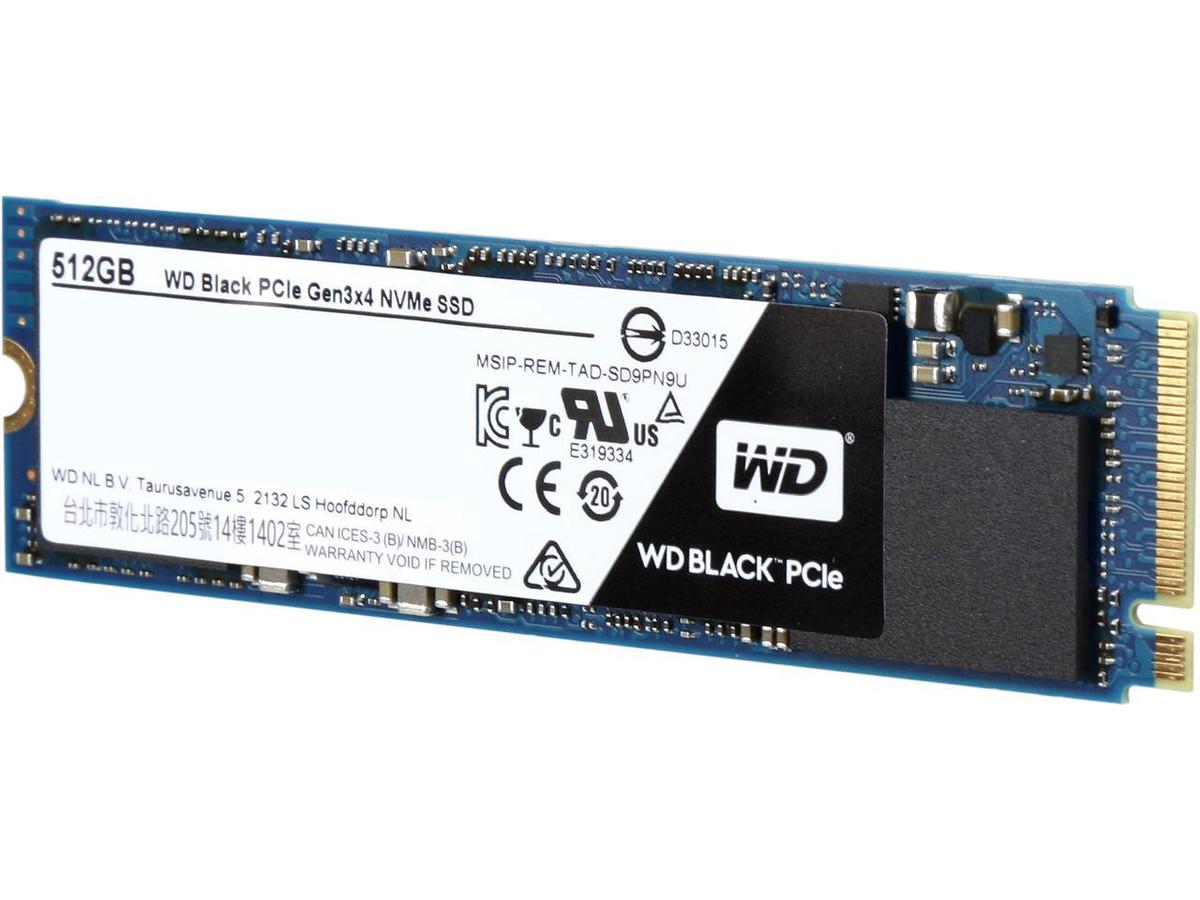 WD Black 512GB NVMe M.2 PCIe 3.0 x4 80mm (2280) Internal SSD