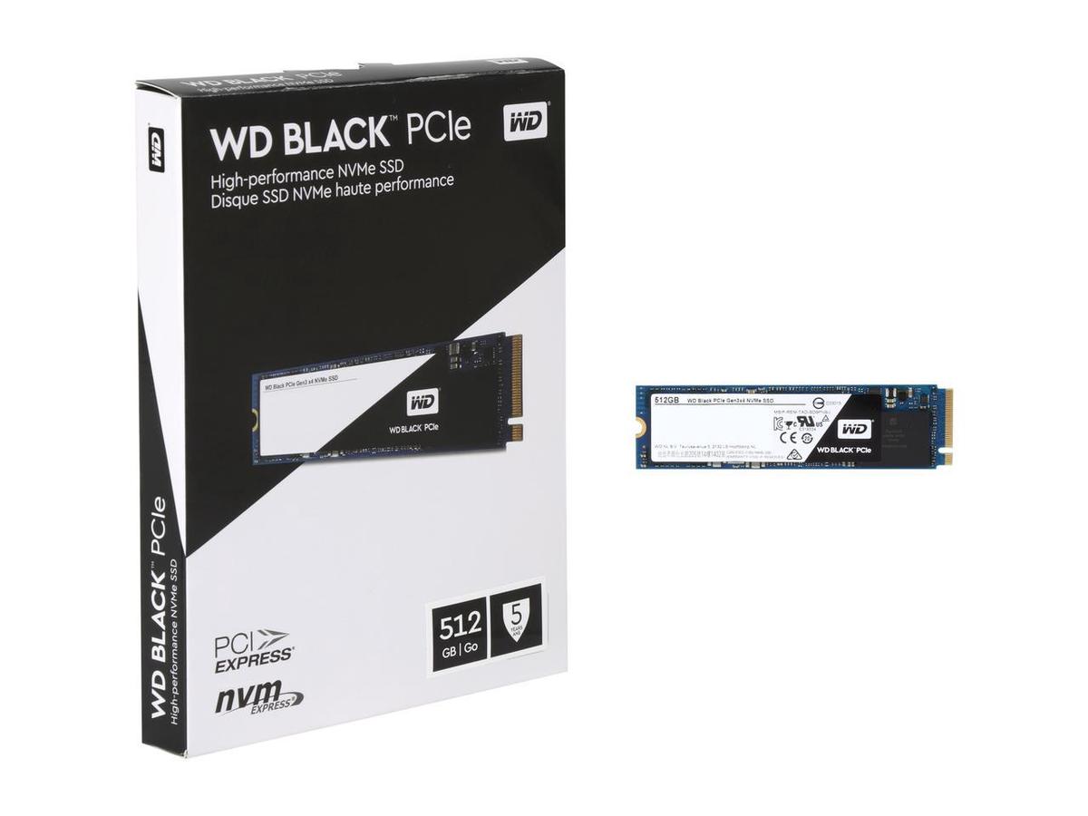 WD Black 512GB NVMe M.2 PCIe 3.0 x4 80mm (2280) Internal SSD