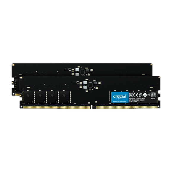 Crucial 64GB DDR5-4800 PC5-38400 288-pin UDIMM kit Crucial 64GB DDR5-4800 PC5-38400 288-pin UDIMM kit